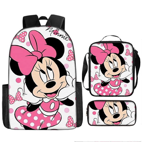Tecknad Kuromi tredelat set Cinnamon dog KT katt tecknad grund- och gymnasieelever skolväska barnryggsäck 11 Backpack