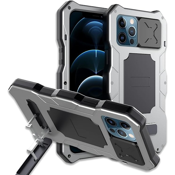 Kompatibel med iPhone 13 Pro Max Vanntett Metall Deksel, Bui
