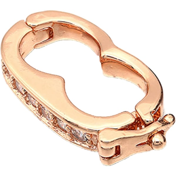 Halsbandsförkortarspänne Mini Pearl Push Clasp Extender Halsband Kedjekoppling för smycken hantverk Rose gold