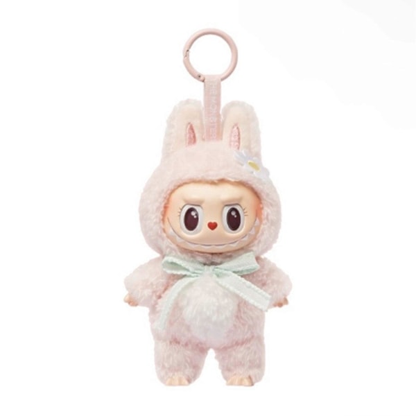 Labubu Macaron Monster Nyckelring The Exciting Monsters Macarons Vinyl Ansikte Plysch Nyckelringar Konst Samlarobjekt Leksaker Presenter till Barn Sweetheart
