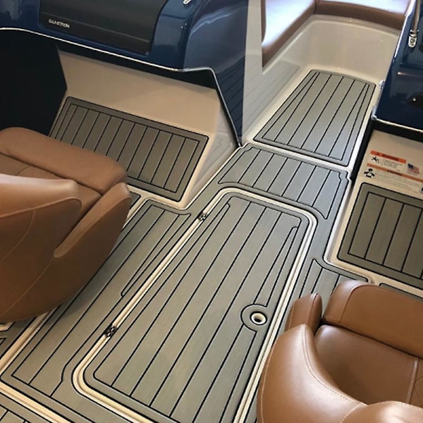 240X 45cm EVA Skumgolvmatta för Marinbåt Yacht RV Självhäftande Skum Teak Däckark Båt Syntetisk Skumgolvmatta