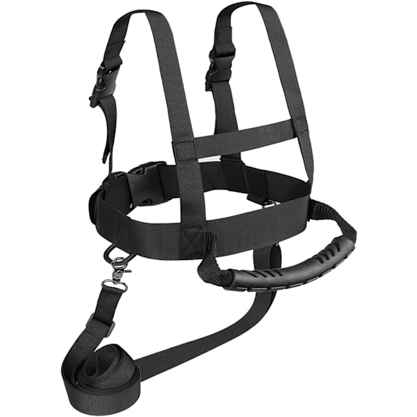 Kids Ski Training Harness - Adjustable Training Strap Black Black Simple