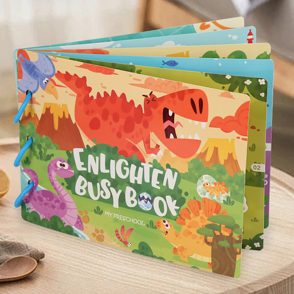 Valistus varhaiskasvatuksen dinosaurus eläin hiljainen tarrakirja busybook lasten busy tarrakirja opettavaiset lelut 1 size