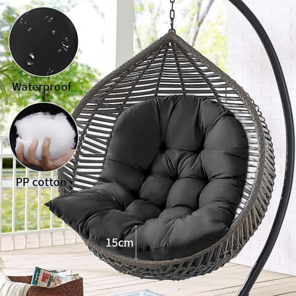 Innendørs Hengende Eggstol Sving Hammock Stol Setepute Tykk Pute (Kun Setepute Inkludert)