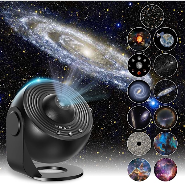 Stjernehimmel Projektor Lampe, Stjernehimmel til Soveværelse, 13 Planetariske Skiver, LED Stjernehimmel Projektor til Børn, Voksen/Soveværelse/Fest/Loft Tin