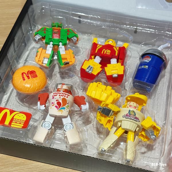 Transformerende Madrobotter - Bliv Burger, Pommes Frites & Is! | Sjovt Transformers-legetøj til Børn Cola