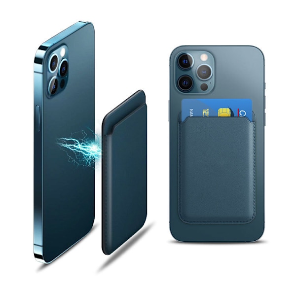 Soveltuva/13 Applen magneettinen korttikotelo matkapuhelimen korttikotelo henkilökortin takatarra nahkaa Calabash color transparent case