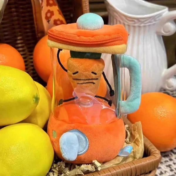 Rolig Vridende Roterende Plysjleke, 15 cm Gulrotmikser Plysjfylt Gulrotleke for Barn