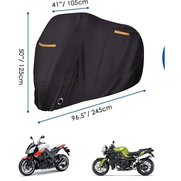 (200*90*100cm, storlek M) svart 190T cykelöverdrag i sidenpolyester,