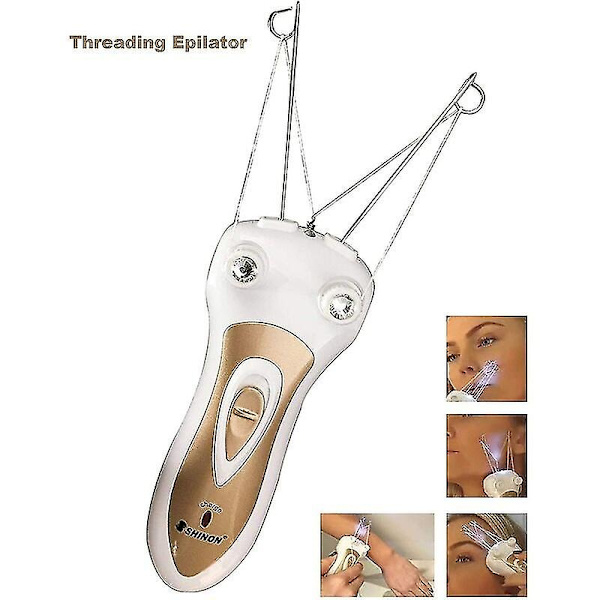 Elektrisk ansigtshår epilator trådmaskine bomuldstråd epilator genopladelig epilator shaver - WELLNGS