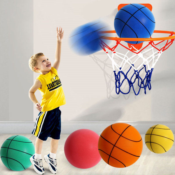 Hiljainen sisäkoripallo lapsille ja aikuisille, sininen Blue 21CM