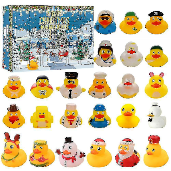 2023 Christmas Calendar Blind Box Kids Gift 24 Grids Rubber Duck -c119