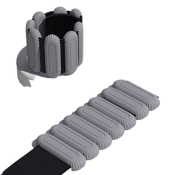 Skal-stil nyt silikone vægtbærende armbånd svømning fitness Pilates energi ring armbånd fodring 2 pounds per pair Dark Gray