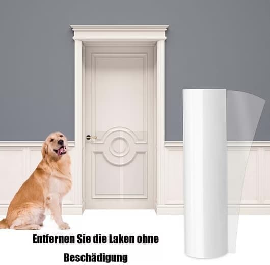 Gennemsigtig sofapude mod ridser, møbelbeskytter til kat og hund 45cm x 300cm