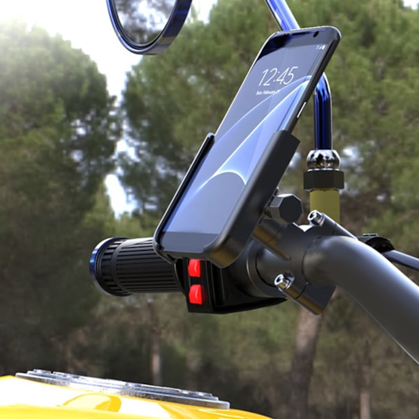Mobiltelefonholder for sykkel 360 graders rotasjon Universal aluminiumslegering motorsykkel telefonfeste for navigasjon