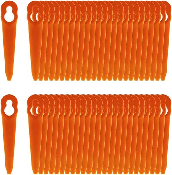 100 kniver kompatible med Stihl PolyCut 2-2 PolyCut 3-2, FSA 45 FSA 57 FSE 52, plastblader