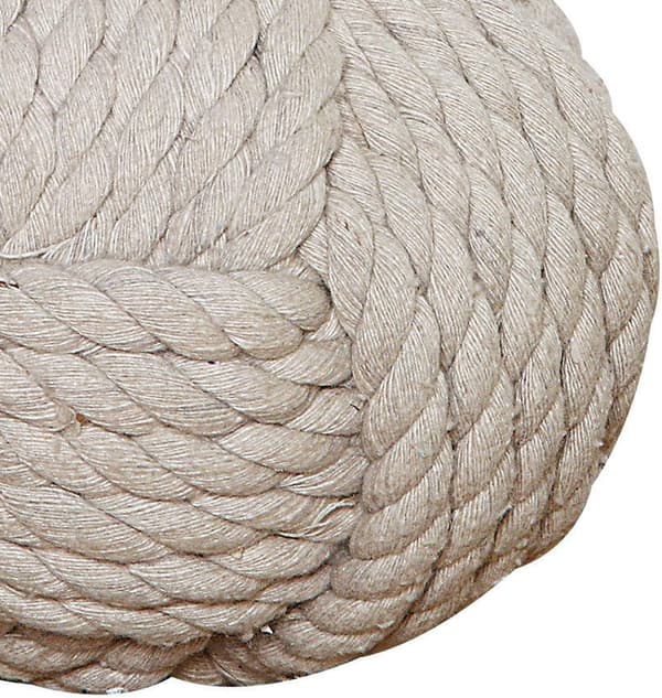 Beige nautisk rebknude dørstopper