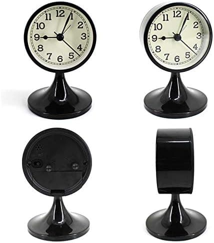 3\" rund väckarklocka, analog, tyst, icke-tickande, för skrivbord, för sovrum