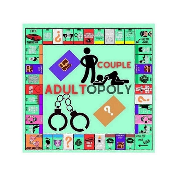 Parspill Adultopoly for par, underholdende brettspillkort