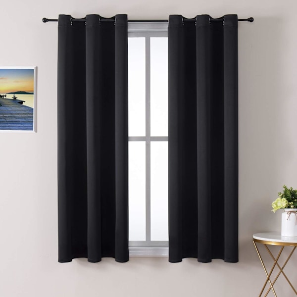 Maljegardin for soverom og stue - 2 paneler sett termisk isolerte blendingsgardiner 107 x 160 cm {HH}