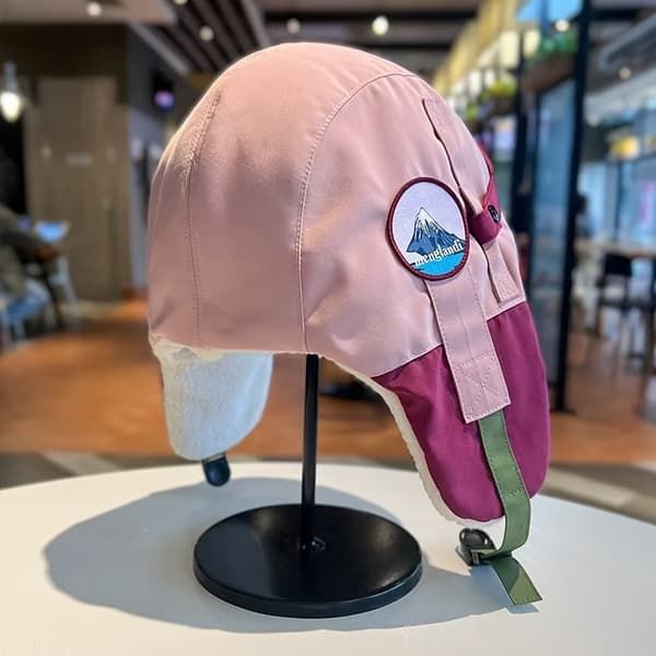 Vintermössa med skyddsglasögon - Tjockt foder, Öronlapps-bombermössa för skidåkning & cykling, Vindtät & Varm Blue 1 (cap Circumference 56-59cm)