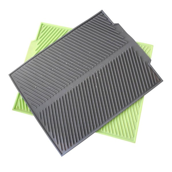 Tiskimatto, silikoninen teline astioille, suojaava, lämmönkestävä, työtaso Grey