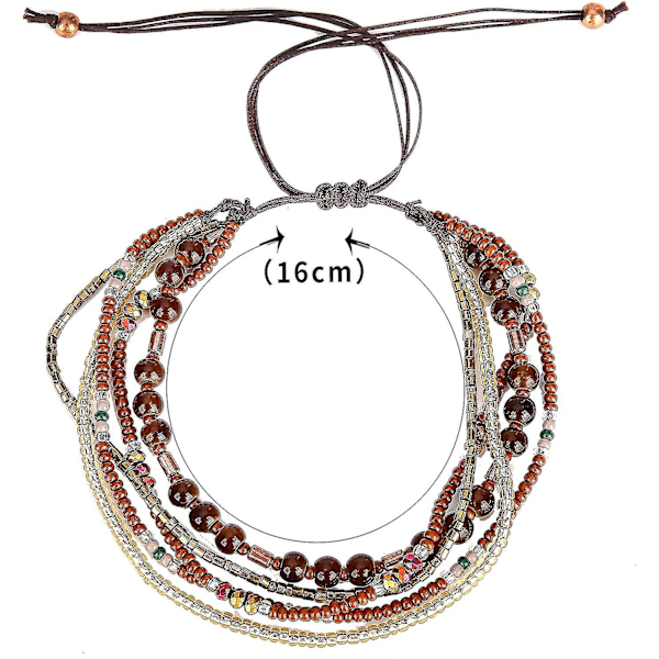 Handgjort Justerbart Omlottarmband Bohemisk Spets Flätade Pärlor Fotlänk Presenter till Kvinnor Flickor{HH}