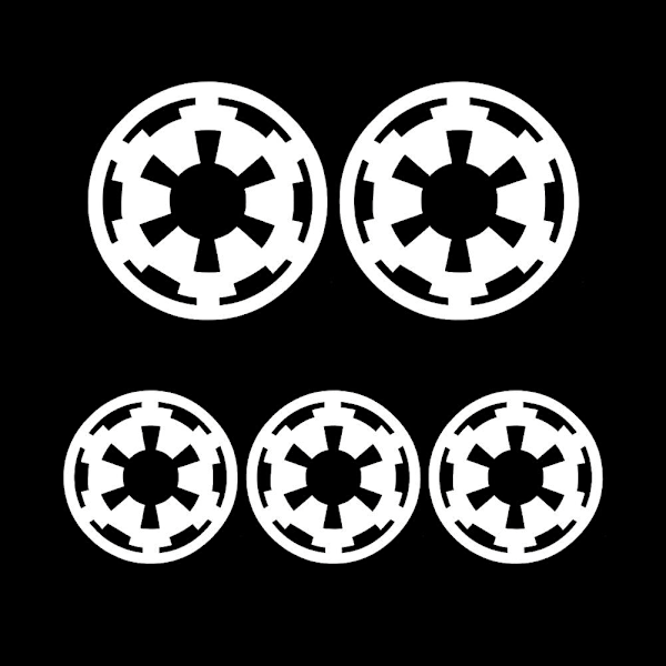 HK 5 stjerner THE STAR WARS GALACTIC EMPIRE Bil Karosseri Kofanger Vindue Dekor Mærkater Sticker