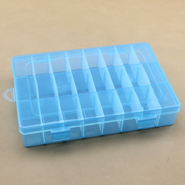 ST Transparent Plast Broderigarn Förvaringslåda Organizer Syverktyg Blue
