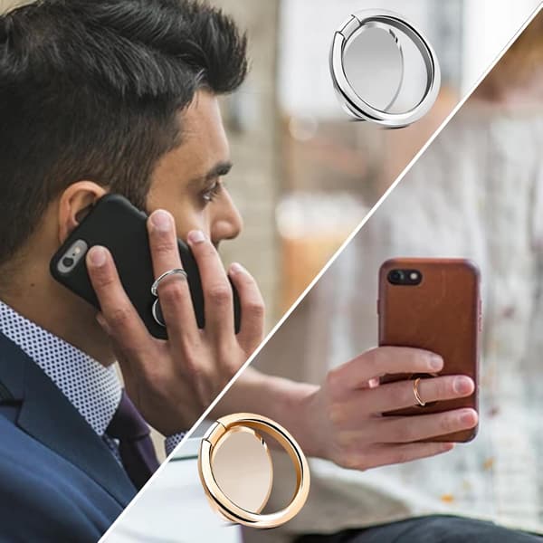 Finger Ring Stand, 4-Pack Universal Thin 360 Degree Rotation Phone Rings, Cell Phone Ring Holder Stand