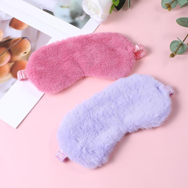 Mjuk Sovmask Satinfoder Ögonskydd För Kvinnor Män Ögonbindel Blockera Ljus Tupplur Gåva Ros Violett 2-pack