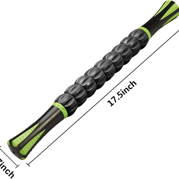 Massage roller muskelrulle stick, ergonomisk håndtag ultra-bærbar