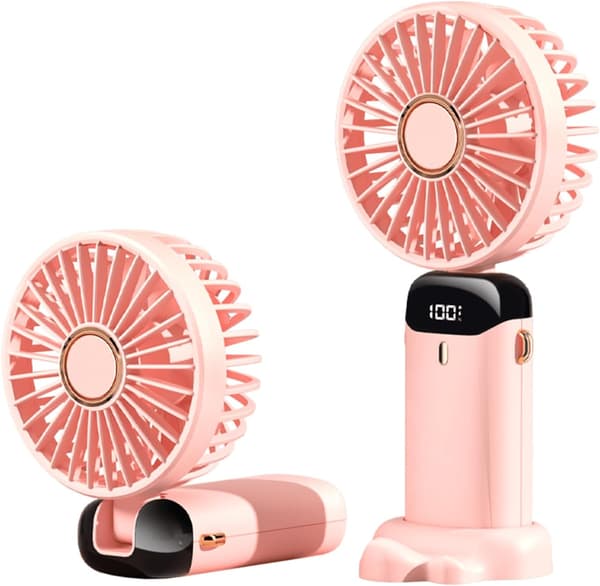 Håndblæser - Genopladelig Bærbar USB-blæser Pink