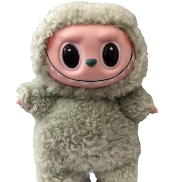 Labuba 1. sukupolven vinyylikasvoinen pehmolelu Macaron Bubble -sarja Hauska yllätyslaatikko Green Bubu Generation 17cm