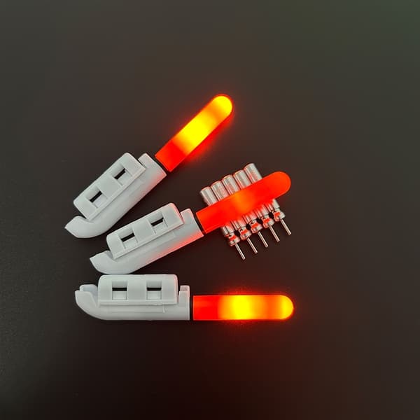 Elektroniska LED-lampor Nattfiske Spötopp Ljus 3pcs flicker +3pcs CR425