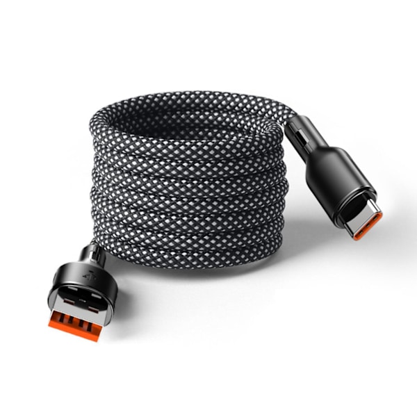 MagnoLoop – Smart Magnetisk Ladekabel Svart Black USB _x0013_ USB-C