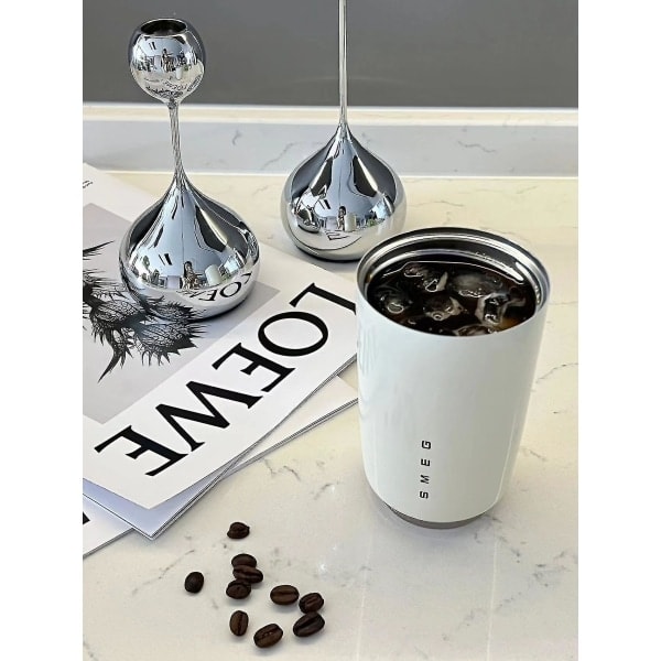 Smeg Termoskop Hot Coffee Isoleret Termisk Termoskop Glas Krus Sportsflaske med Rum Vand Hvid Termos 350ml-Xin