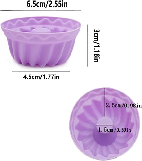 Silikon Bakeformer Gjenbrukbare Cupcake Kake Pudding Muffinsform 12-Dels Sett