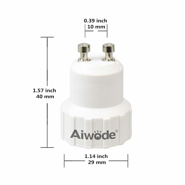 GU10 to E14 Adapter, Maximum Power 200W, 0~250V, 5-pack.