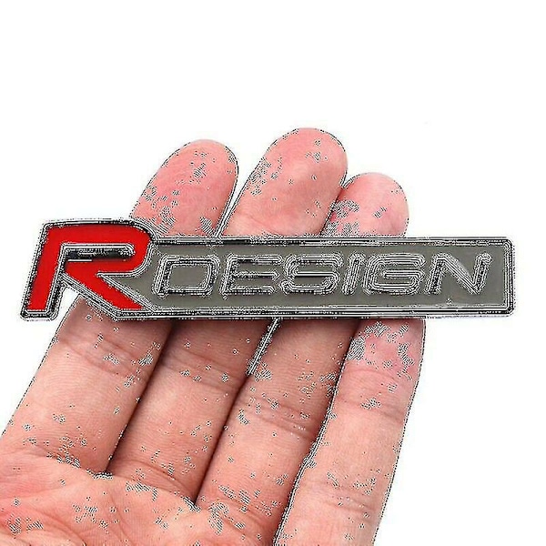 Volvo R Design Punainen Hopea Maskin Merkki Etumerkki Xc60 V70 S60 V40 V60 C30 V50