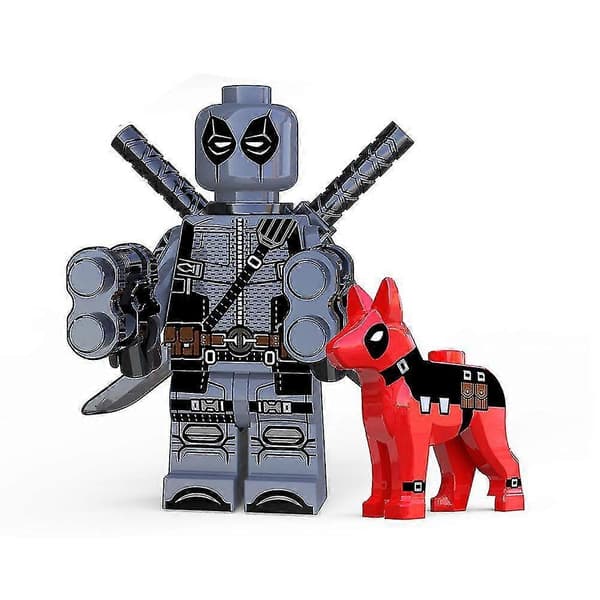 8-pack Avengers Series Deadpool Action Figure Assembly Building Block Model Toy U