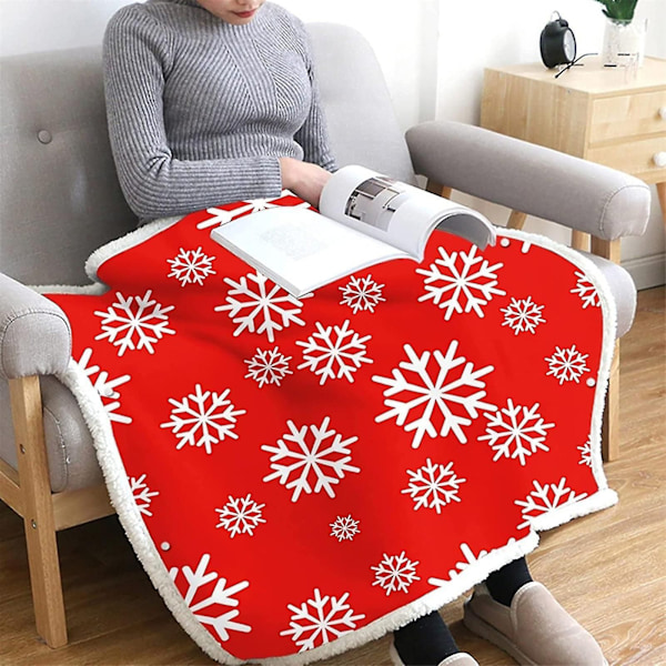 Jul Vuxen Filt Varm Kofta Cape Portabel Filt Mjuk Plysch Filt Pläd Sjal Omlott
