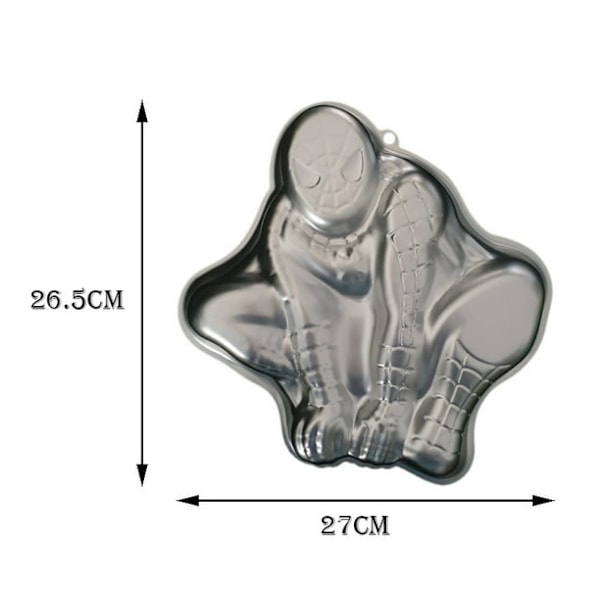 3D Spiderman Bakform i Aluminium DIY Födelsedagsmögel Kökstillbehör