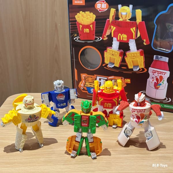 Transformerende Madrobotter - Bliv Burger, Pommes Frites & Is! | Sjovt Transformers-legetøj til Børn fries