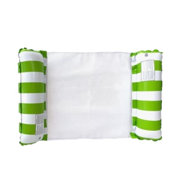 PVC oppustelig dobbelt rørnet flydende pool-liggestol, foldbar Deep Blue 127*70cm
