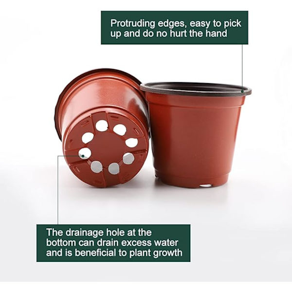 100 pcs 15 cm (diameter) Soft Plastic Flower Pots, Plant Pots