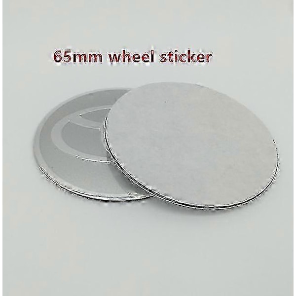 Nya 4 st 56 mm 60 mm 65 mm För Toyota Bil Hjulnav Centerkåpa Märke Skydd Emblem Klistermärke Styling Acc Helt silver Full silver 65mm