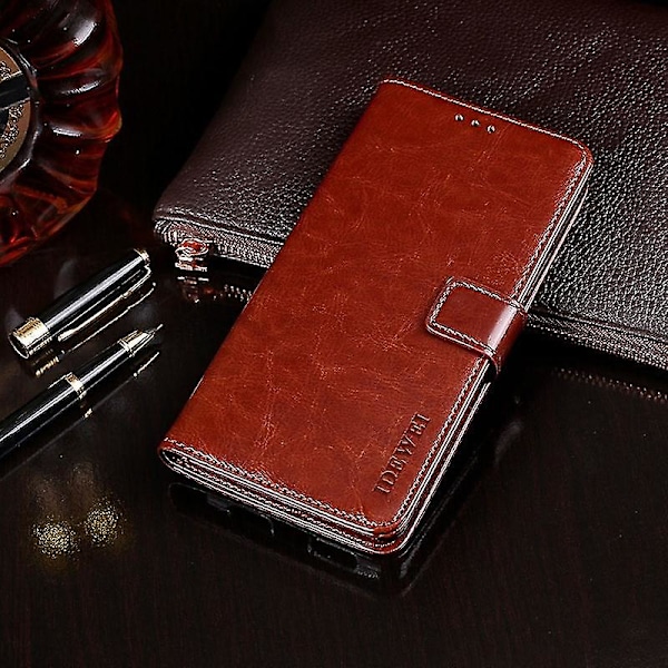 Til Blackview Bv9800 Pro Crazy Horse Læder Etui