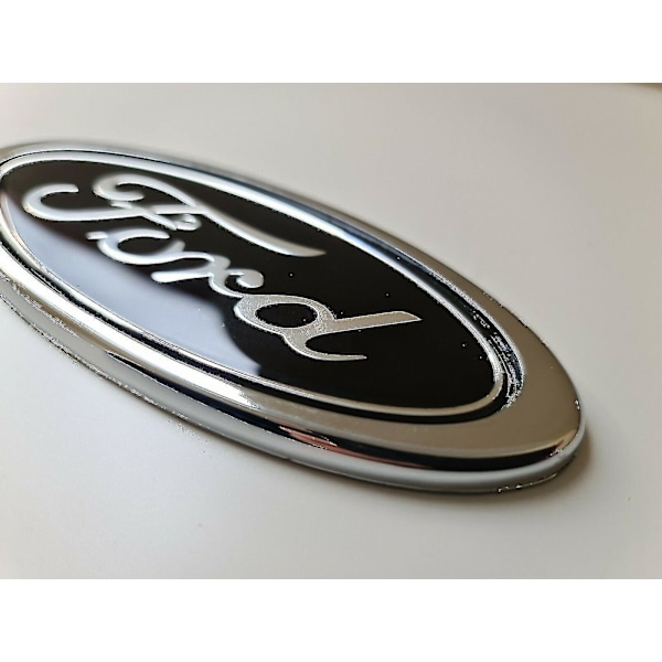 Ford Svart Oval 150mm X 60mm Emblem Fram Baklucka Focus Mondeo Transit