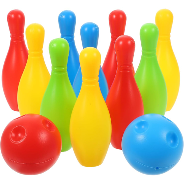 Keilailusetti lapsille, Mini keilailusetti Puutarhaseurojen peli Sisäjuhlapeli 10 keilan peli 2 pallolla lapsille 3+ vuotta {HH}